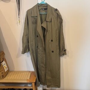 Zara Men's Khaki Trench Coat